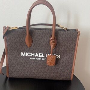 Michael Kors Dark Brown Logo Tote